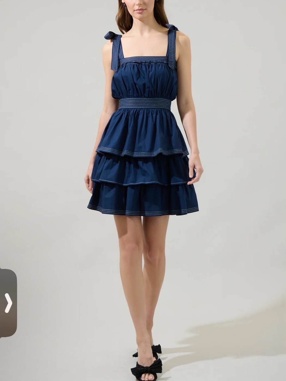 Sugarlips Tiered Mini Dress – Navy | NWT | Retail $95